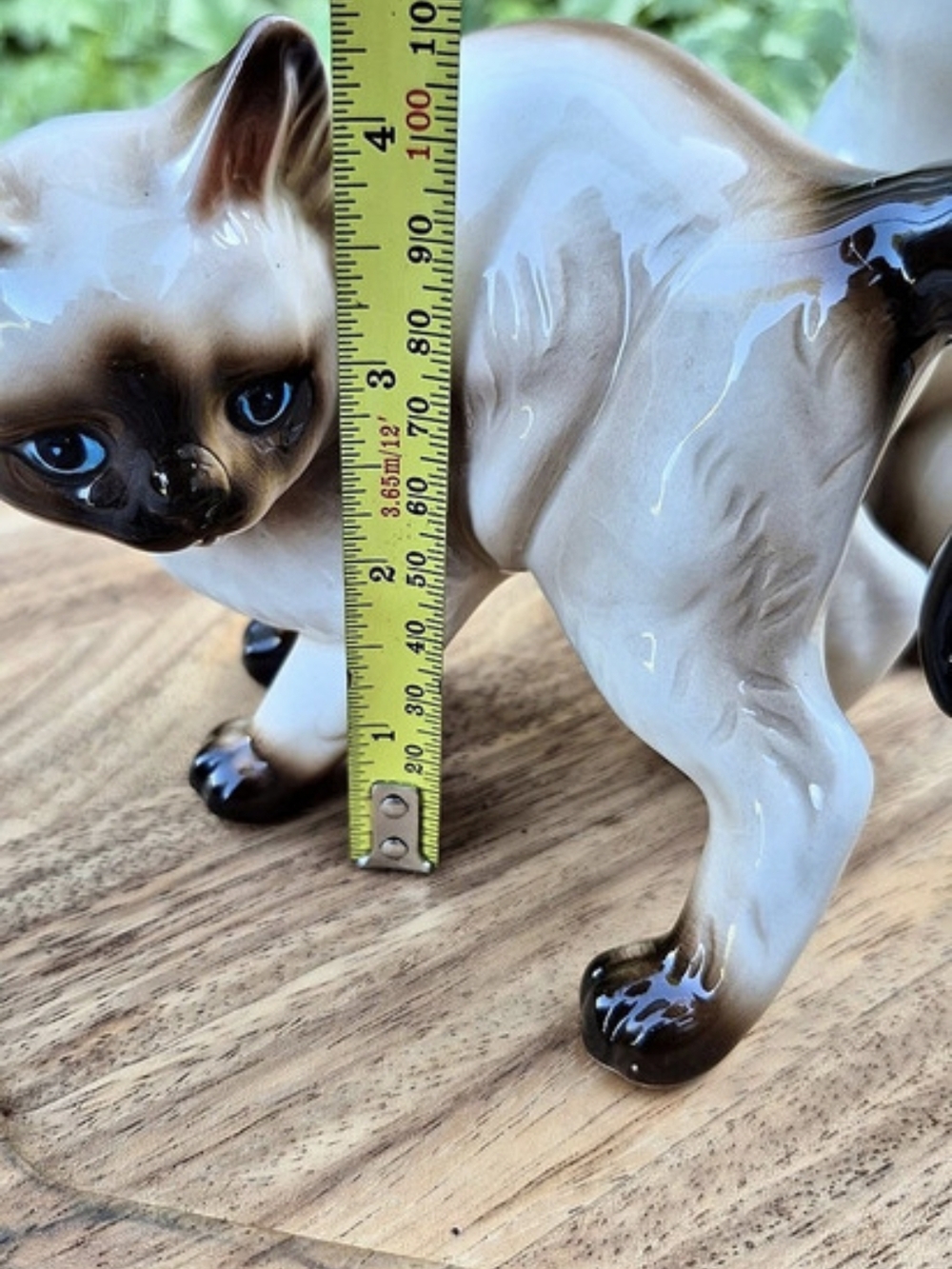 Vintage 1970s Siamese Cat Figurines Set of 2, MCM Ceramic Seal Point Kitten - Picture 14 of 14